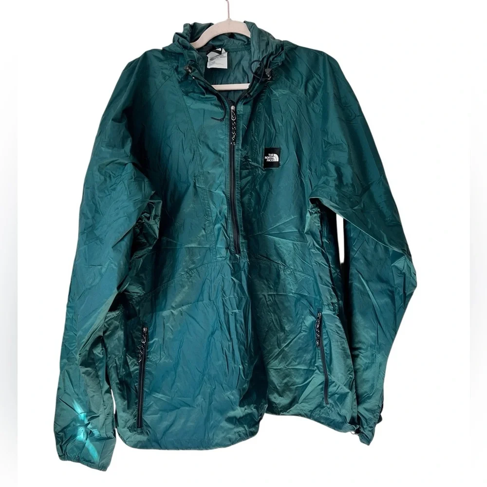 The North Face XXL Green Zip Lightweight Hooded Windbreaker Long Sleeves‎